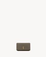 YSL Cassandre Phone Holder in Smooth Leather - Image 6